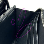 Dior Wallet CD Icon Leather Long Zip Black Logo Simple — view 7