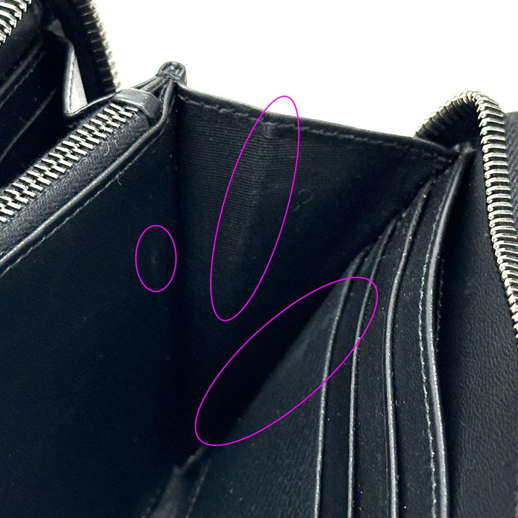 Dior Wallet CD Icon Leather Long Zip Black Logo Simple — view 7