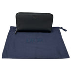 Dior Wallet CD Icon Leather Long Zip Black Logo Simple — view 6