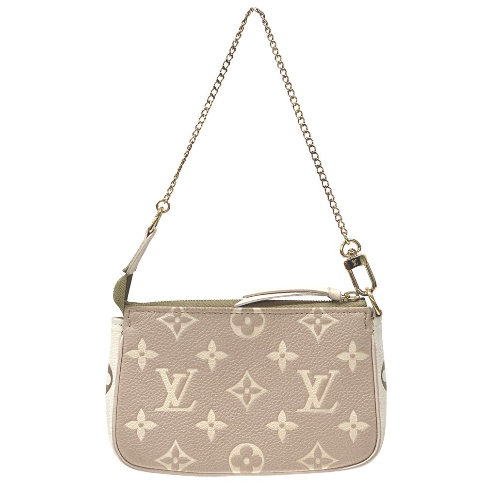 Louis Vuitton Pouch Monogram Bicolor Empreinte Mini Pochette Khaki Beige Mini