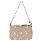 Louis Vuitton Pouch Monogram Bicolor Empreinte Mini Pochette Khaki Beige Mini