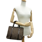 Celine Bag C Blason Handbag Canvas Brown Handle — view 7