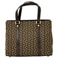 Celine Bag C Blason Handbag Canvas Brown Handle