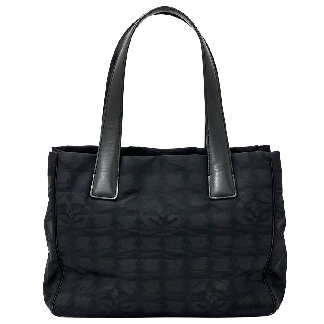 Chanel New Travel Tote PM Nylon Black Gold Shoulder