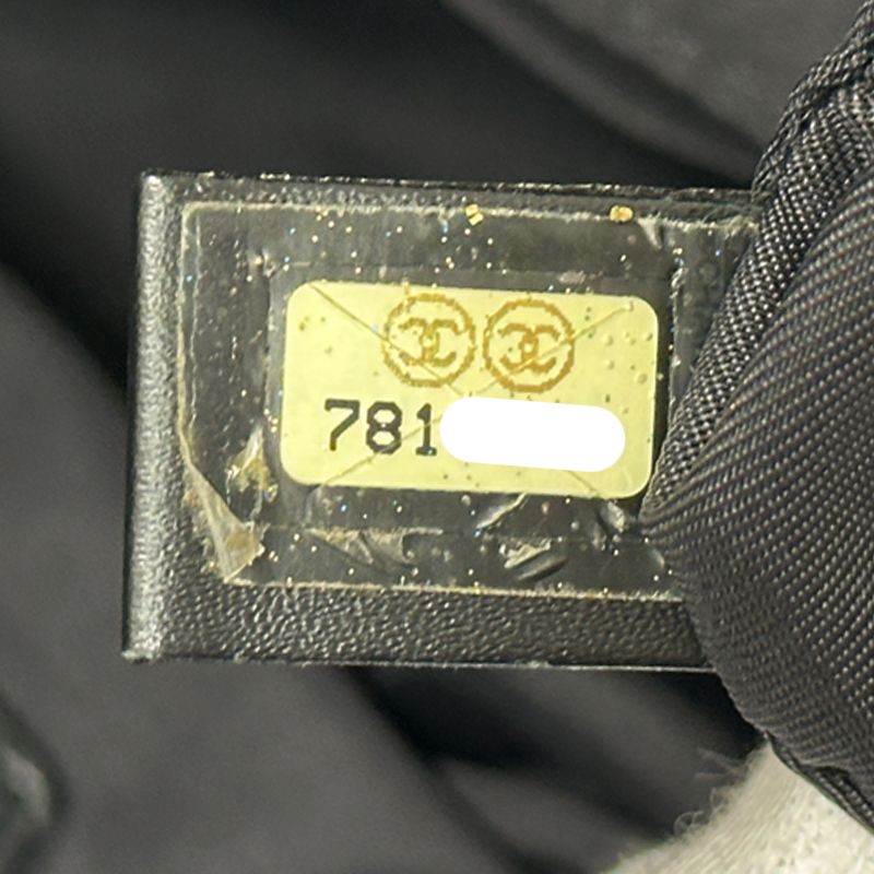 Chanel New Travel Tote PM Nylon Black Gold Shoulder — view 7