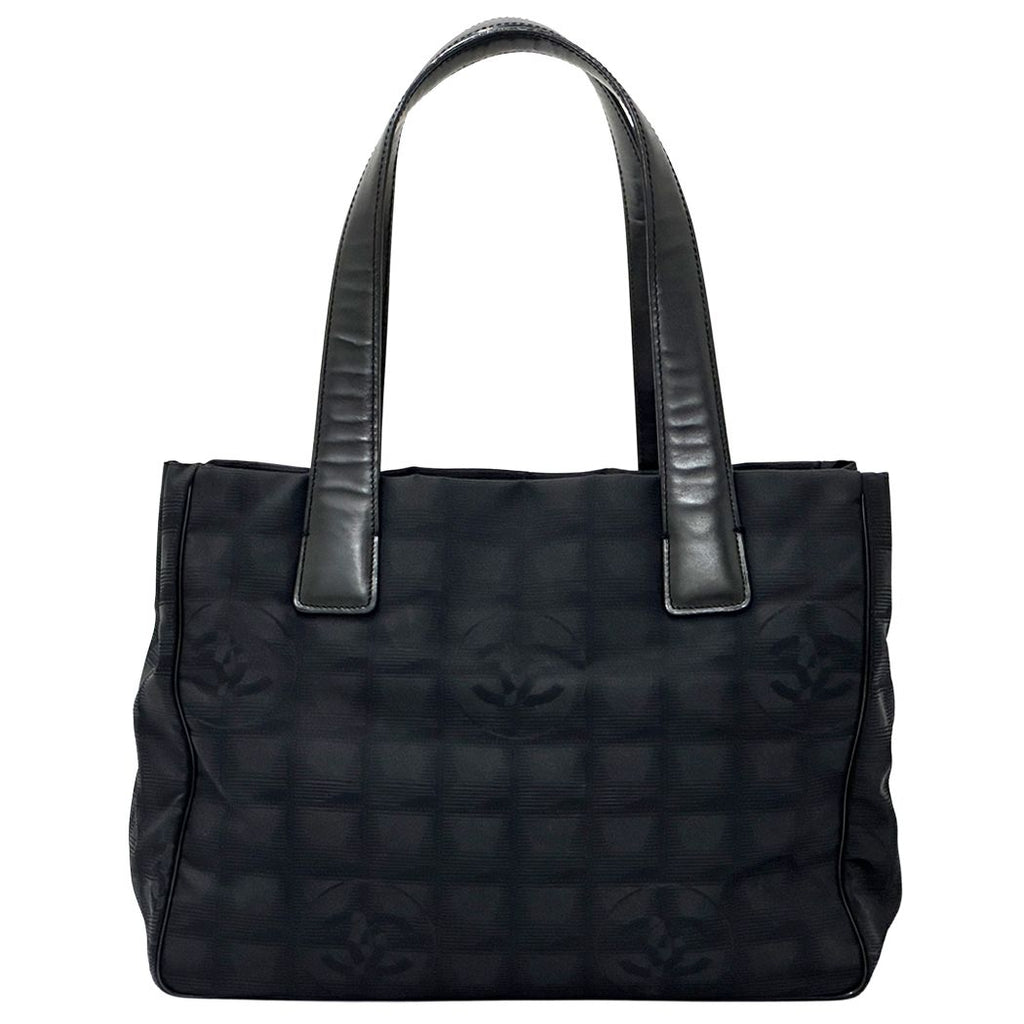 Chanel New Travel Tote PM Nylon Black Gold Shoulder — view 2