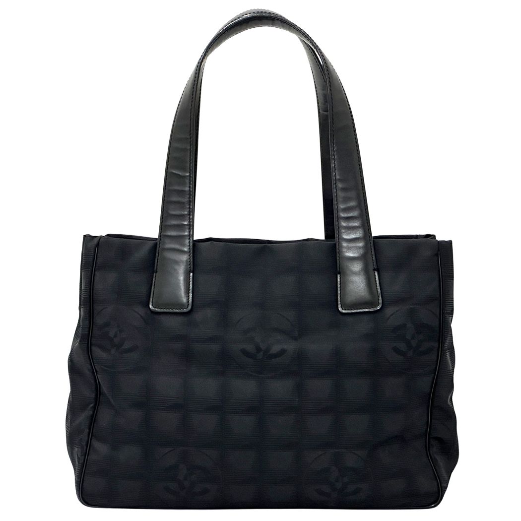 Chanel New Travel Tote PM Nylon Black Gold Shoulder — view 2