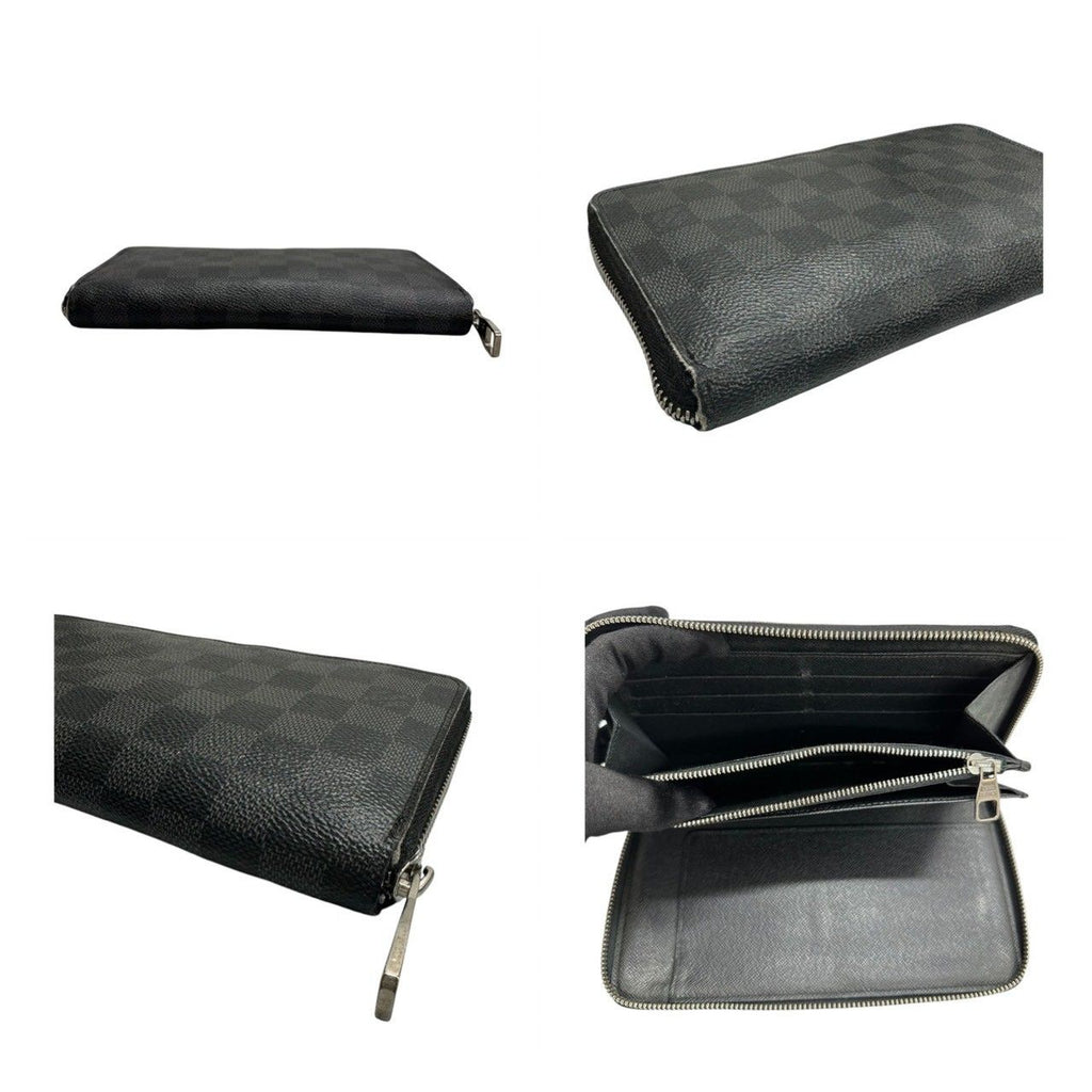 Louis Vuitton Damier Graphite Black Silver Leather Wallet — view 7