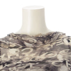 Chanel Coco Camellia Silk Ensemble Camisole Shawl Set Top Gray Black 38 — view 7