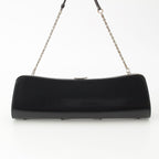 Dior Galiano Era Leather Bondage Chain Shoulder Bag Black