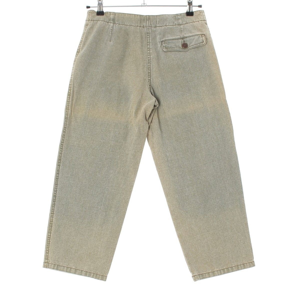 Chanel Denim Cropped Cargo Pants Khaki 36 — view 2