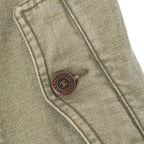Chanel Denim Cropped Cargo Pants Khaki 36 — view 8