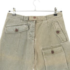 Chanel Denim Cropped Cargo Pants Khaki 36 — view 3