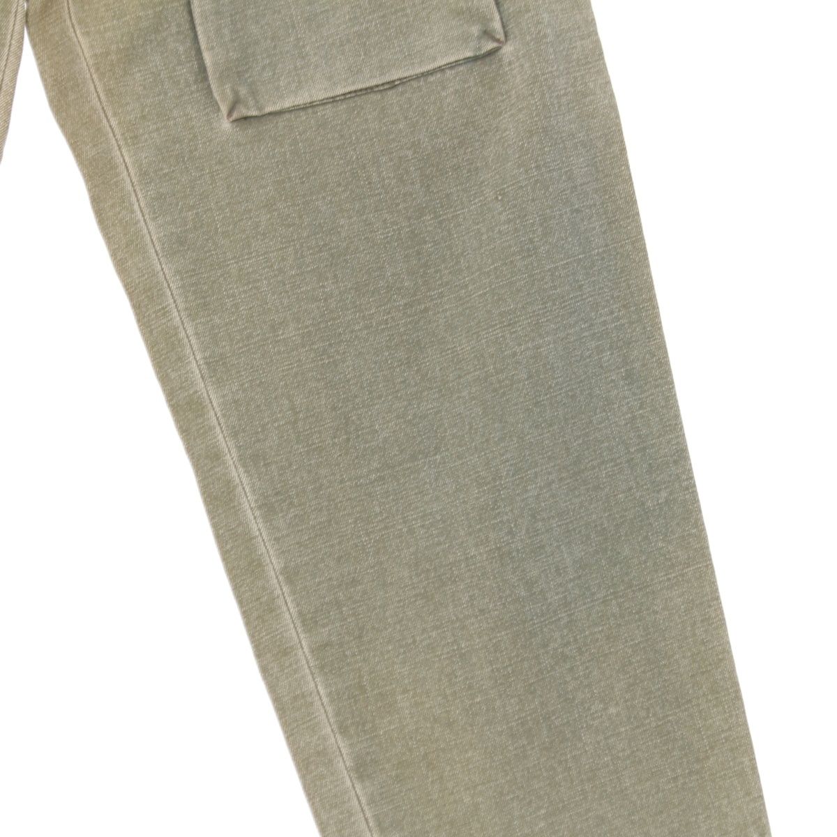 Chanel Denim Cropped Cargo Pants Khaki 36 — view 4