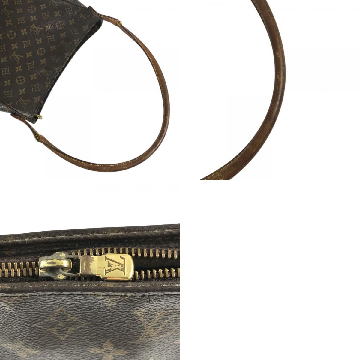 Louis Vuitton Shoulder Bag Looping GM Monogram Canvas Brown — view 9