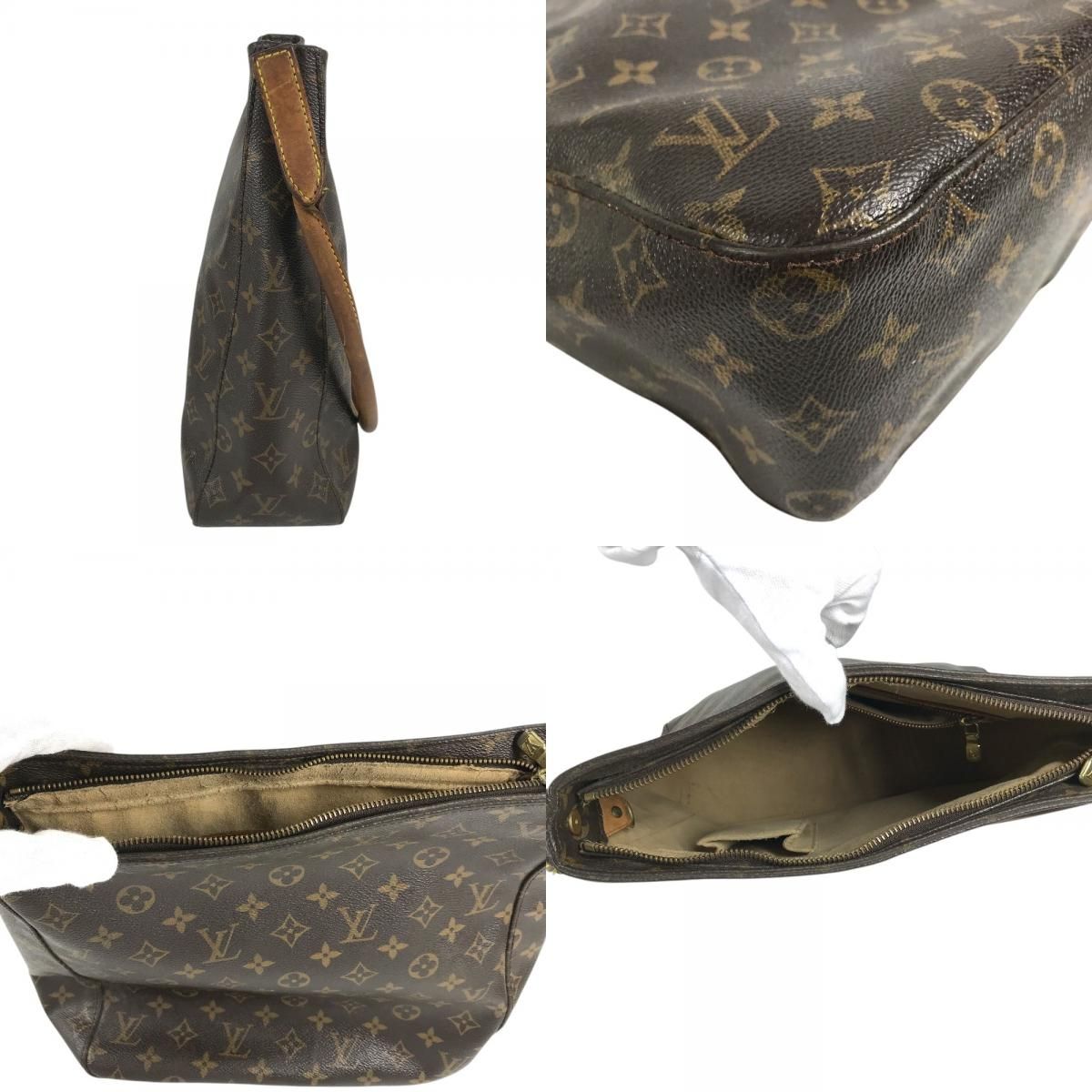 Louis Vuitton Shoulder Bag Looping GM Monogram Canvas Brown — view 7