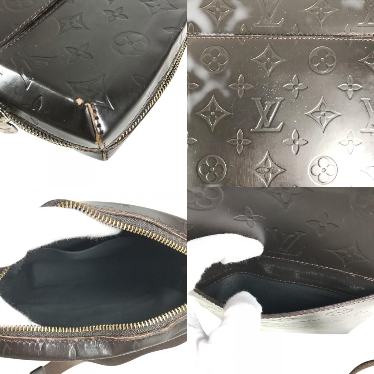 Louis Vuitton Shoulder Bag Bobi Monogram Glace Leather Cafe Brown — view 8