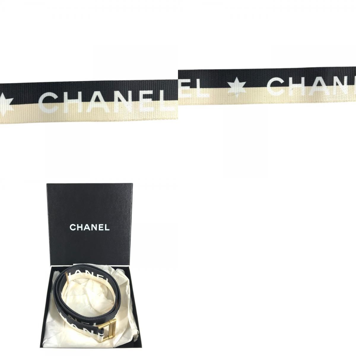 Chanel Belt CC Logo Canvas Leather Black — view 9