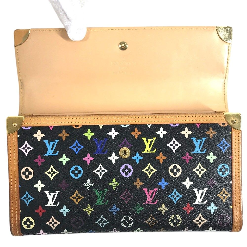 Louis Vuitton Wallet Porte Tresor International Monogram Multicolor Canvas Noir — view 6