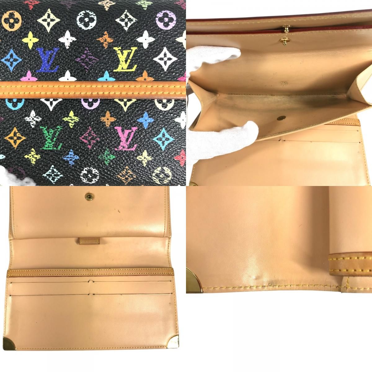 Louis Vuitton Wallet Porte Tresor International Monogram Multicolor Canvas Noir — view 9