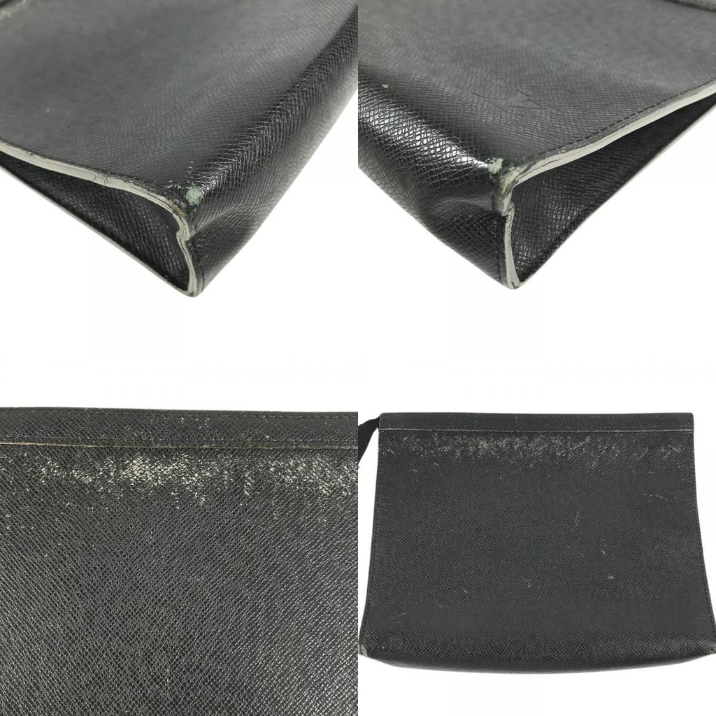Louis Vuitton Clutch Pochette Voyage Taiga Leather Ardoise Black — view 7