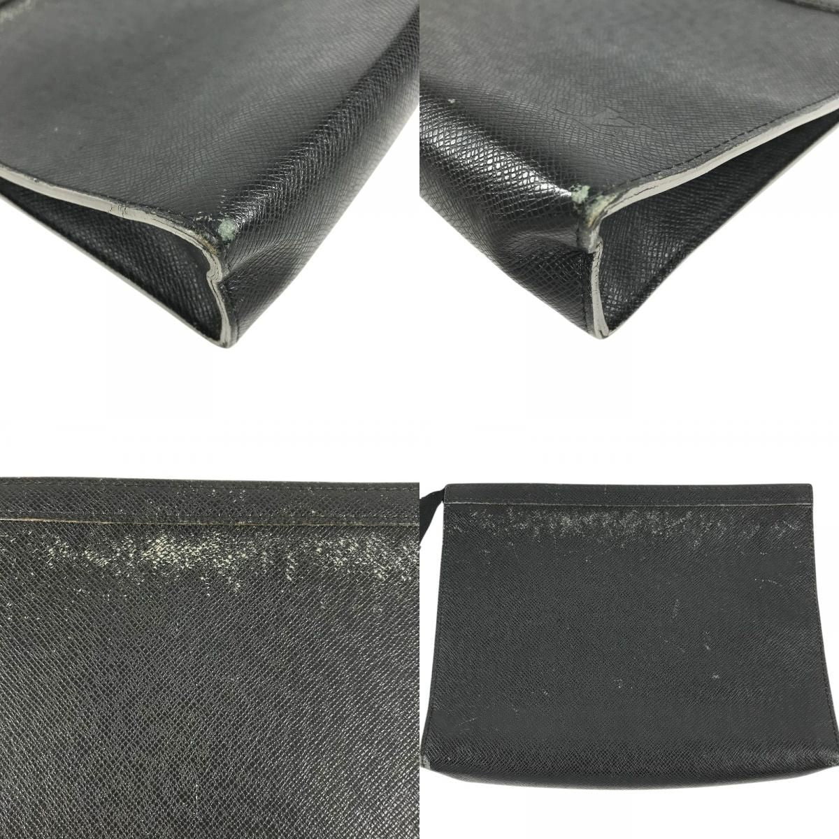 Louis Vuitton Clutch Pochette Voyage Taiga Leather Ardoise Black — view 7