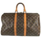 Louis Vuitton Boston Bag Keepall 45 Monogram Canvas Brown