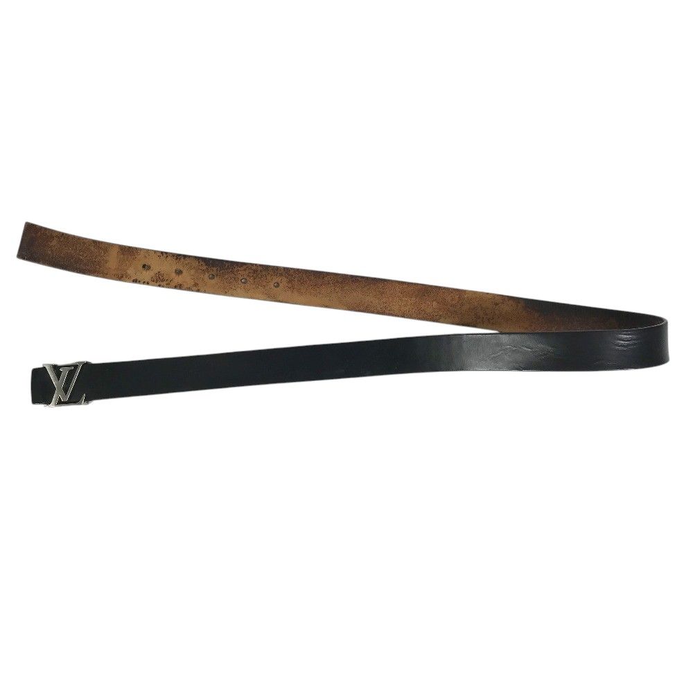 Louis Vuitton Belt Ceinture Initial Leather Black — view 2