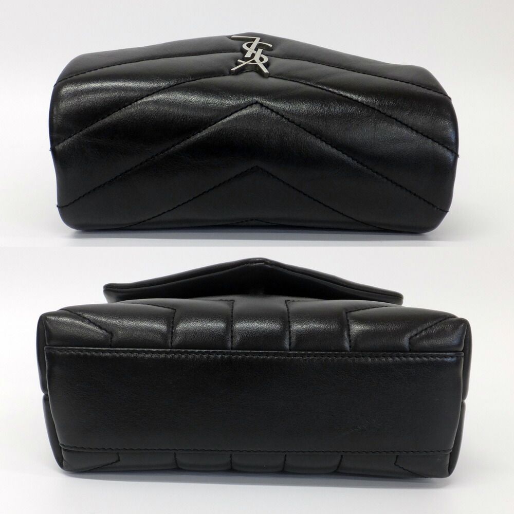 Saint Laurent Heaven Loulou Shoulder Bag Pochette Silver Calfskin Quilted — view 3