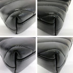 Saint Laurent Heaven Loulou Shoulder Bag Pochette Silver Calfskin Quilted — view 4