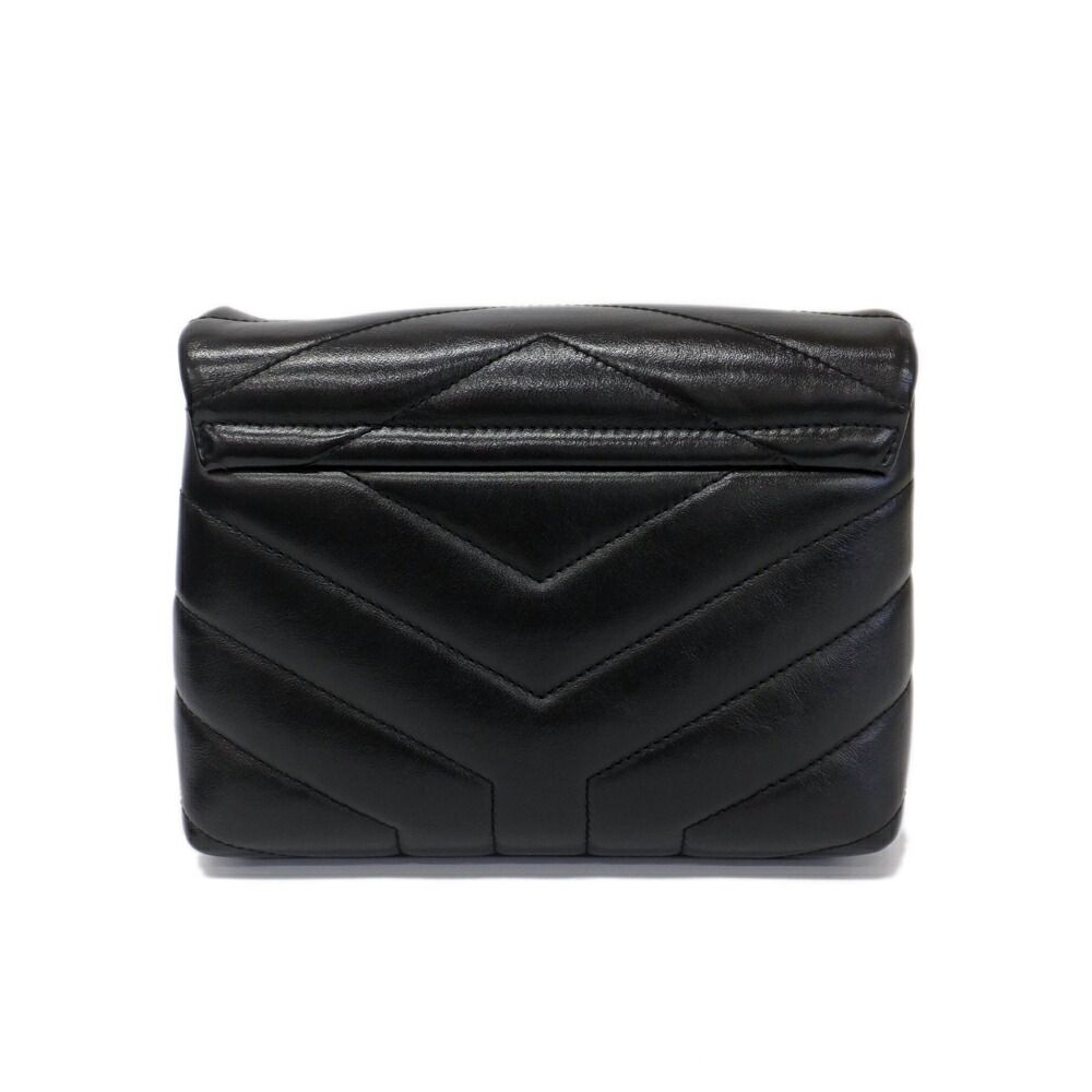 Saint Laurent Heaven Loulou Shoulder Bag Pochette Silver Calfskin Quilted — view 2