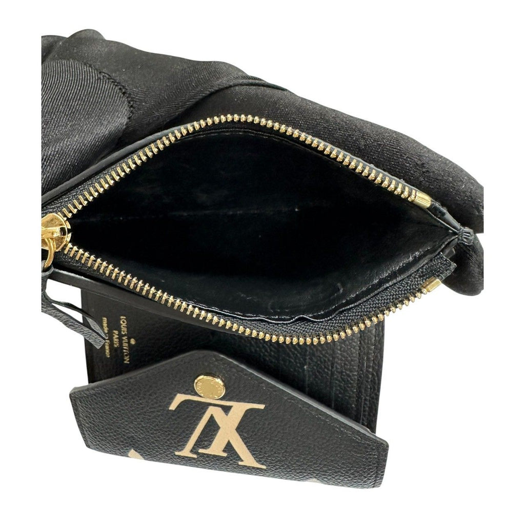Louis Vuitton Empreinte Portefeuille Victorine Black Beige Gold Leather Trifold — view 6