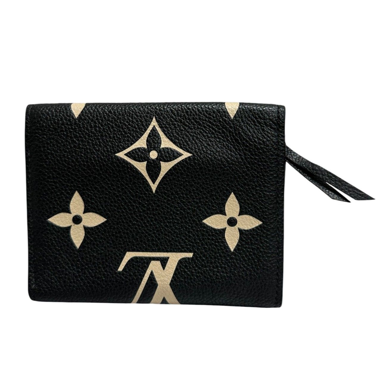 Louis Vuitton Empreinte Portefeuille Victorine Black Beige Gold Leather Trifold — view 2