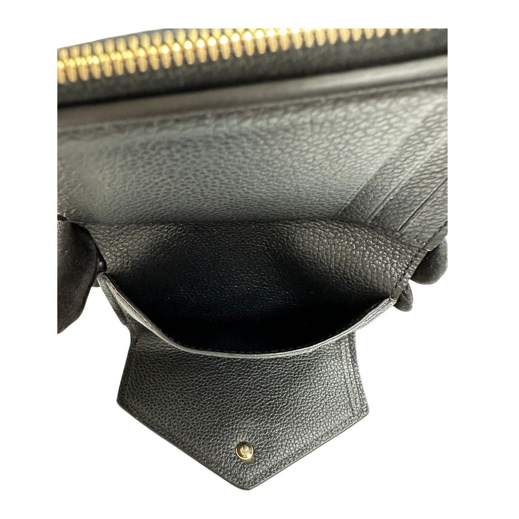 Louis Vuitton Empreinte Portefeuille Victorine Black Beige Gold Leather Trifold — view 7