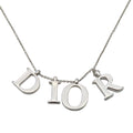 Dior Necklace Metal Silver Plated Logo
