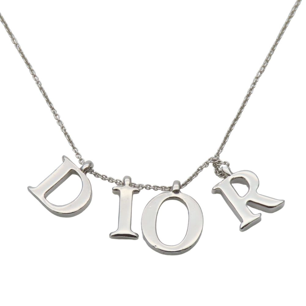 Dior Necklace Metal Silver Plated Logo