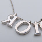 Dior Necklace Metal Silver Plated Logo — view 5