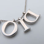 Dior Necklace Metal Silver Plated Logo — view 6
