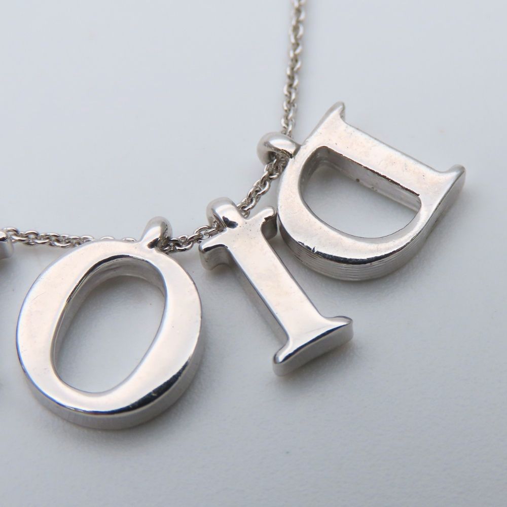 Dior Necklace Metal Silver Plated Logo — view 6