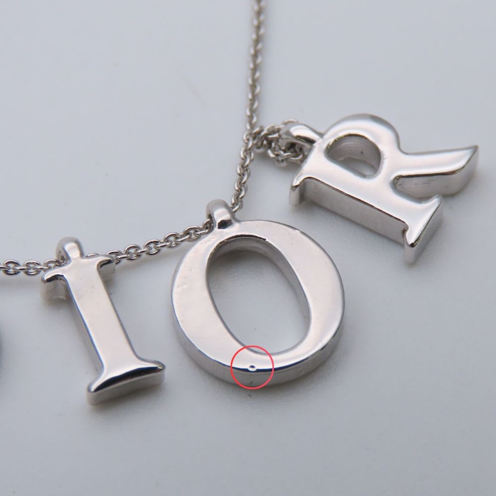 Dior Necklace Metal Silver Plated Logo — view 4