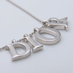 Dior Necklace Metal Silver Plated Logo — view 7