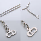 Dior Necklace Metal Silver Plated Logo — view 8