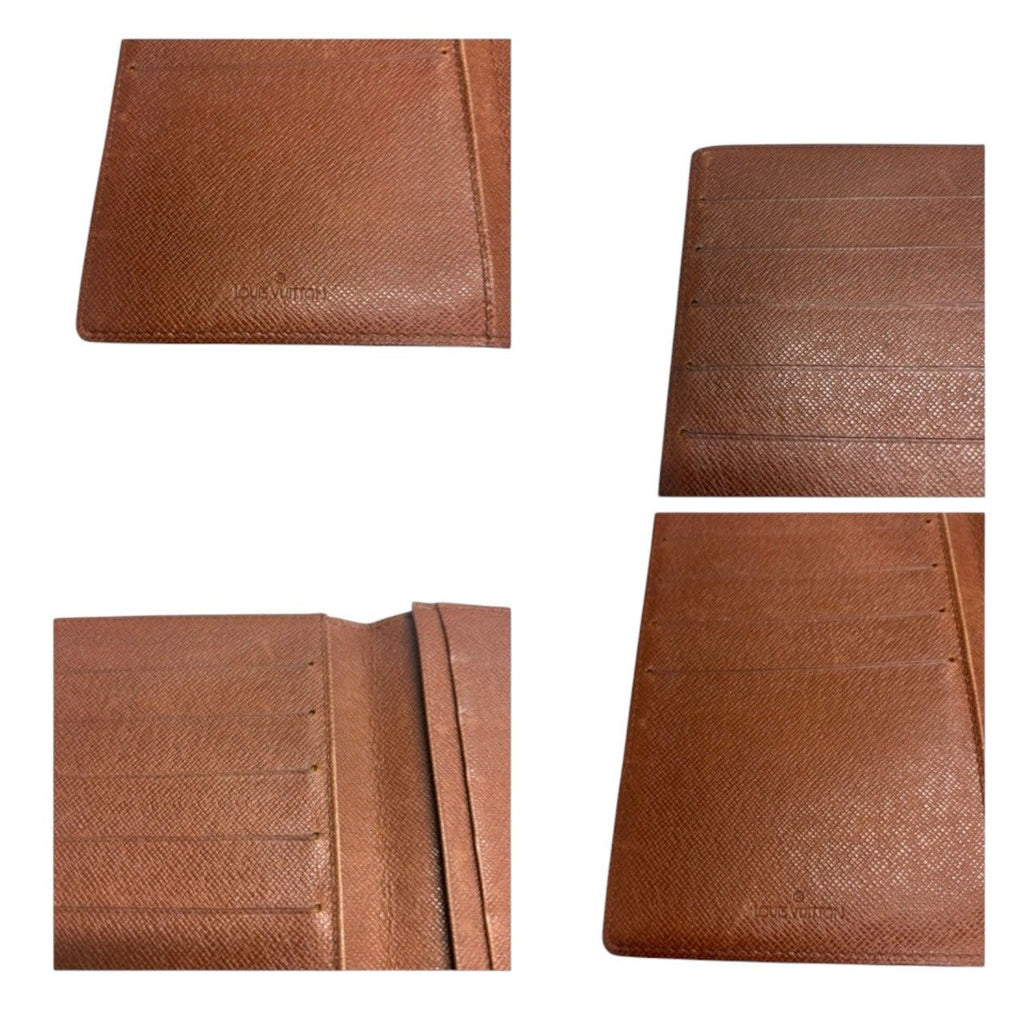 Louis Vuitton Monogram Brown Leather Wallet Billfold — view 7