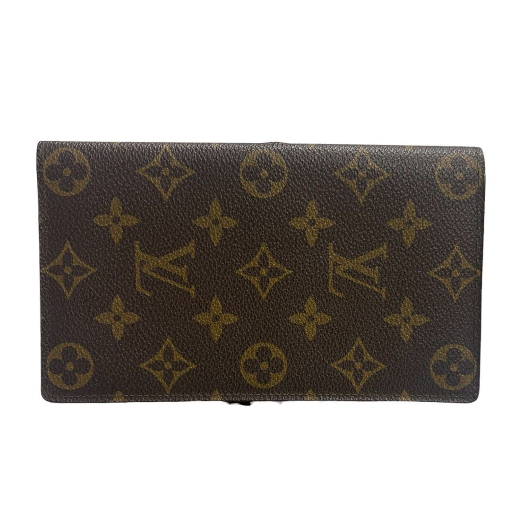 Louis Vuitton Monogram Brown Leather Wallet Billfold