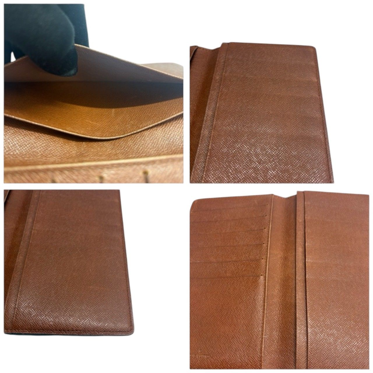 Louis Vuitton Monogram Brown Leather Wallet Billfold — view 8