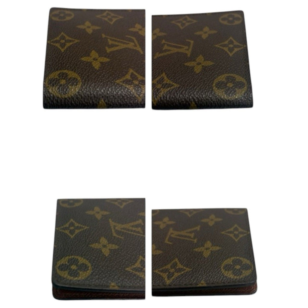 Louis Vuitton Monogram Brown Leather Wallet Billfold — view 6