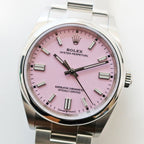 Rolex Ten Polished Oyster Perpetual 36 Candy Pink SS Watch with Card — view 2