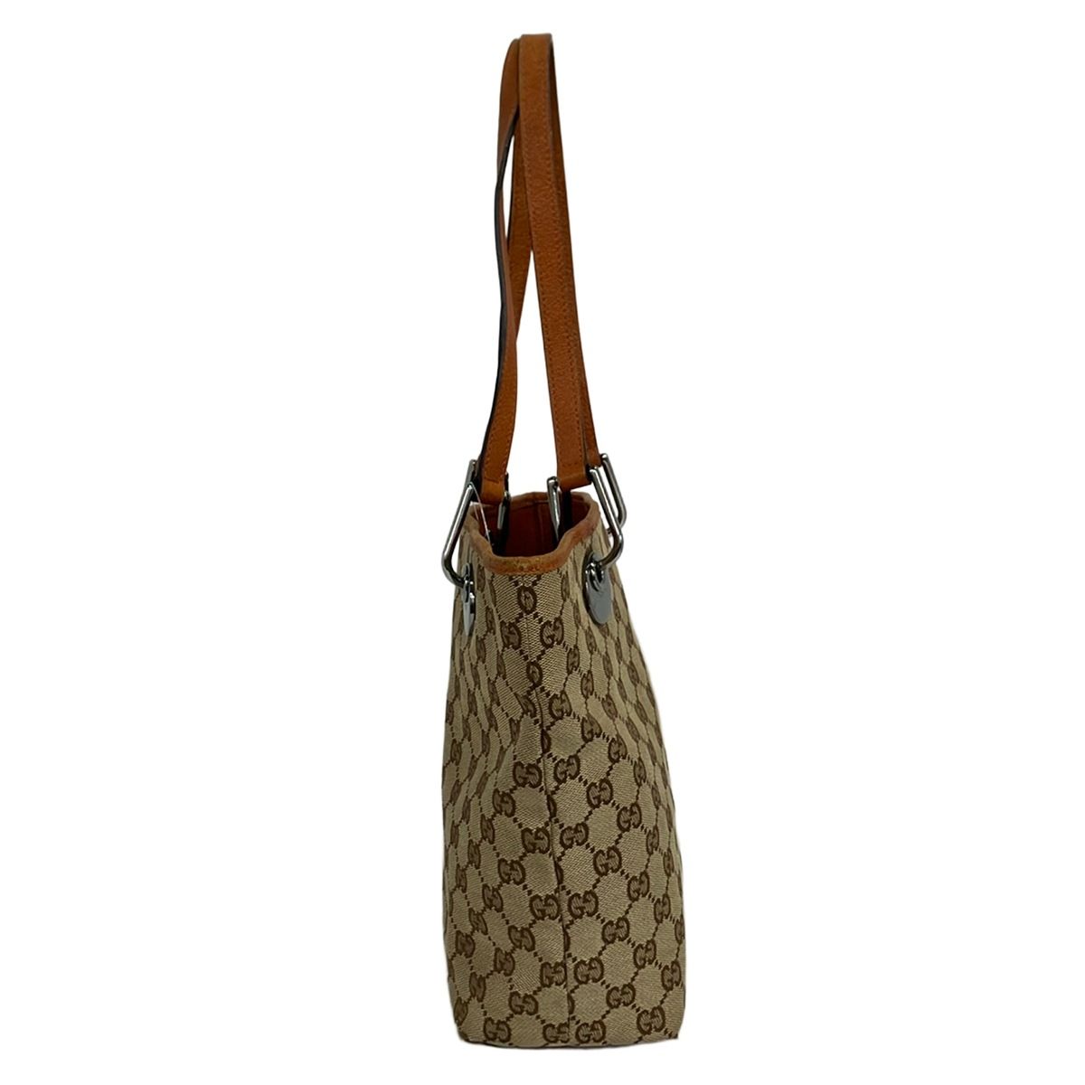 Gucci Tote Eclipse Beige Dark Brown Leather — view 2