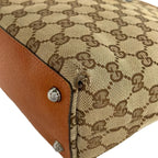 Gucci Tote Eclipse Beige Dark Brown Leather — view 6