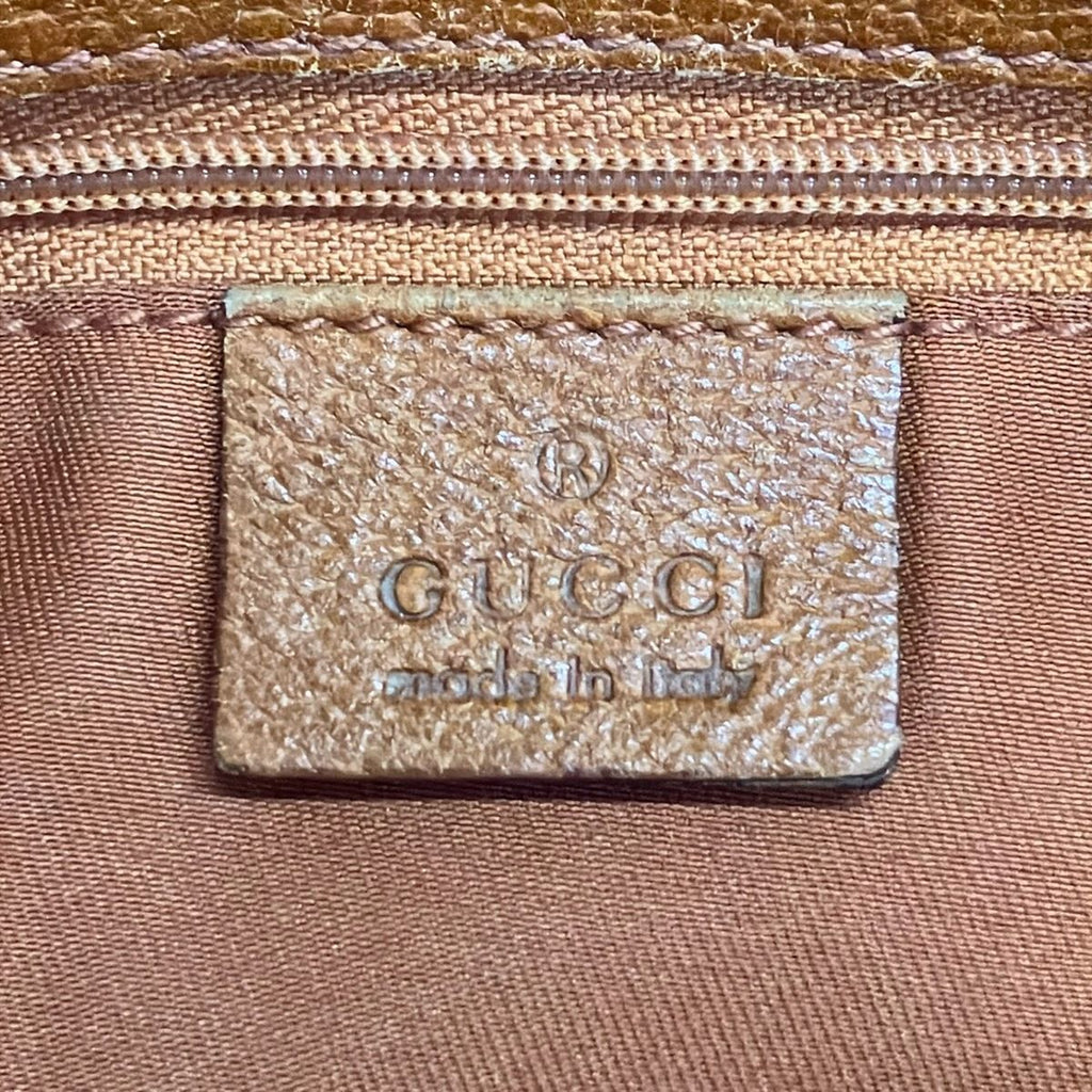 Gucci Tote Eclipse Beige Dark Brown Leather — view 8